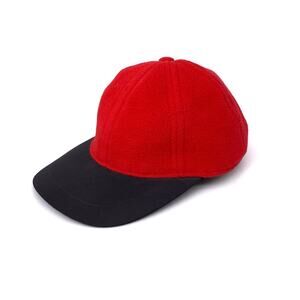 VTG EDDIE BAUER Fleece Cap Red Black